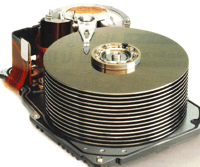 This earlier 5.25" drive held 9GB total in all of its 14 platters.